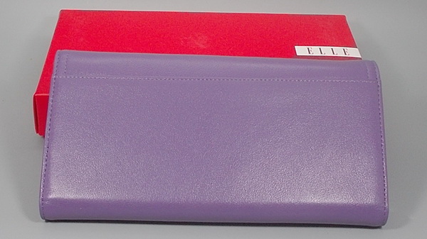 กระเป๋าสตางค์ ELLE ม่วงมะปรางเข้ม ใหม่ แท้