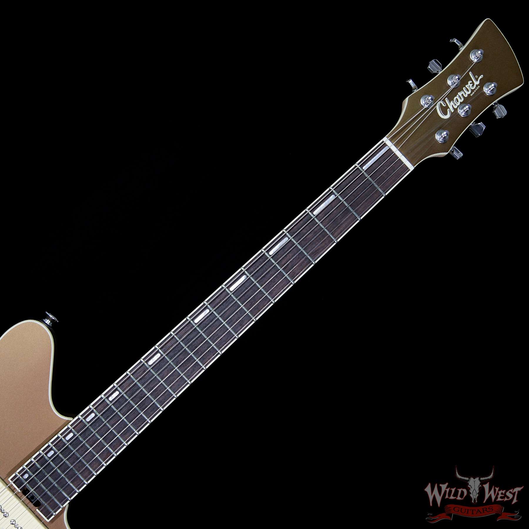 Charvel USA Custom Shop Red Dave Nichols Masterbuilt P90 Surfcaster Dart Swinger Brown