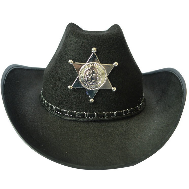 หมวกคาวบอย Cowboy & Cowgirl Hat สำหรับประกอบคาวบอย สีน้ำตาลและสีดำ