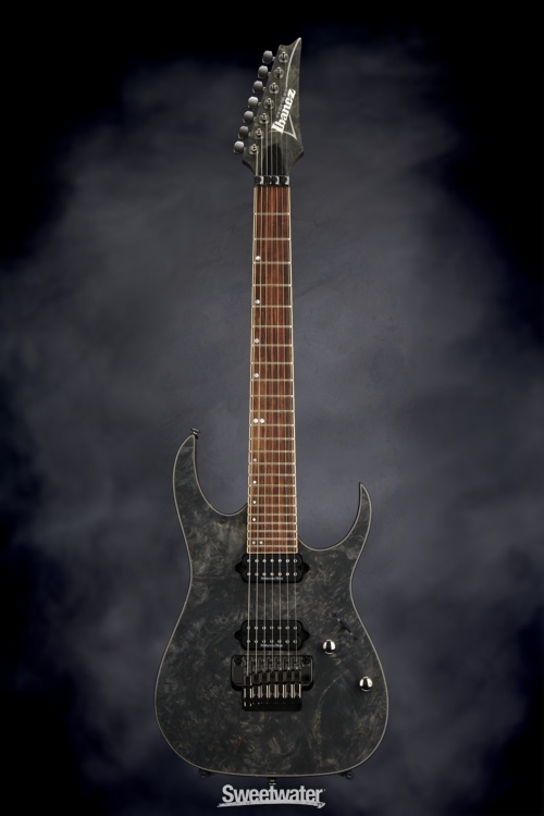 Ibanez RG Premium Sweetwater USA Exclusive - Transparent Black Flat, Buckeye Burl