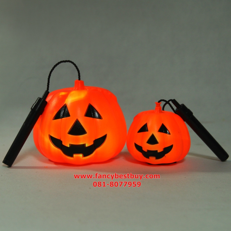 ฟักทอง (มีไฟ) สำหรับประกอบชุดฟักทอง ในเทศกาลฮาโลวีน (ขายคู่กับชุดแฟนซี ไม่ได้แยกขาย) มี 3 ขนาด Small, Medium, Large