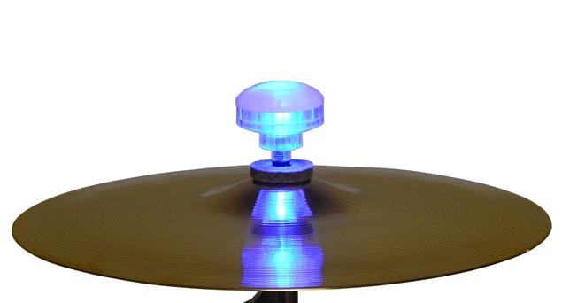 Trophy Music Company FIREBALLZ Vibration Sensitive LED Cymbal Nut - Brilliant Blue