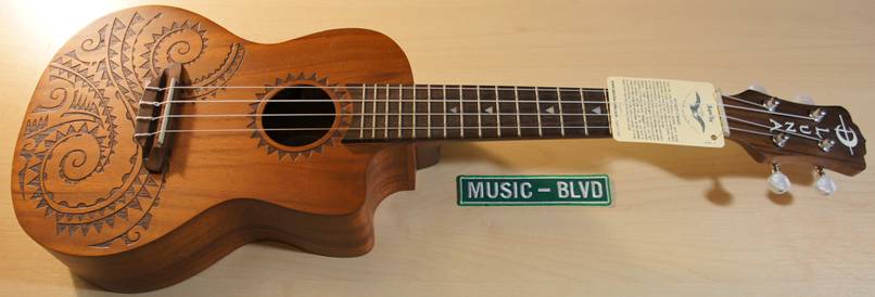Luna Guitars Tattoo Concert Ukulele w/ Preamp