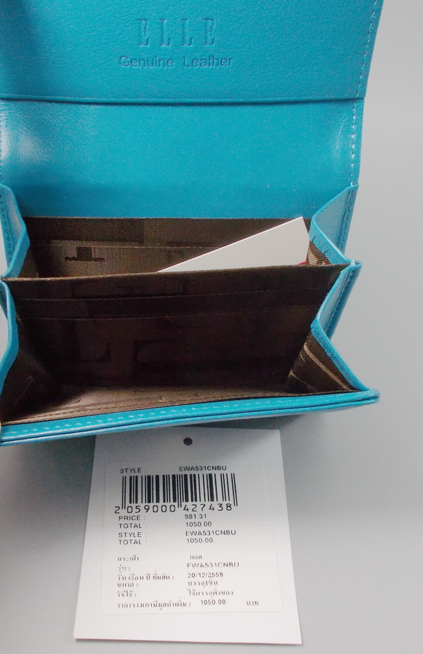 กระเป๋านามบัตร ELLE ฟ้า ใหม่ แท้