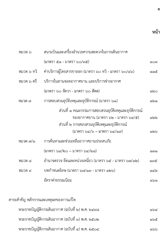 กฎหมายการเดินอากาศ (กฎหมายการบิน) และกฎหมายที่เกี่ยวข้อง