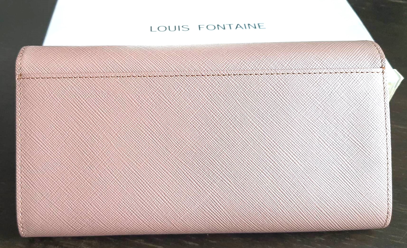 กระเป๋าสตางค์ LOUIS FONTAINE เบจเมทาลิก-กาแฟ ใหม่ แท้