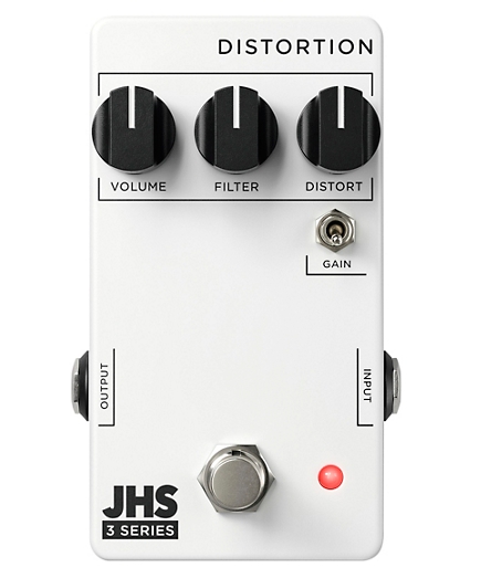 JHS Pedals 3 Series Distortion Effects Pedal White