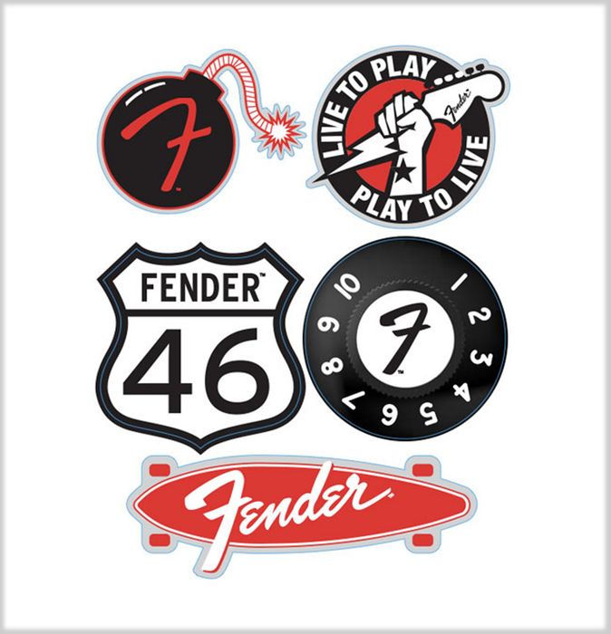 Fender '46 Die-Cut Stickers (5 Pack)