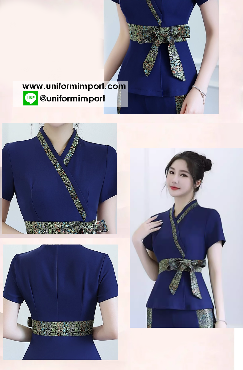 ชุดสปา ชุดพนักงานคลินิก ++คลิกภาพดูรายละเอียดด้านใน ชุดยูนิฟอร์ม ชุดทำงานผู้หญิง ชุดแอร์โฮสเตส ชุดพนักงานต้อนรับ ชุดพนักงานโรงแรม