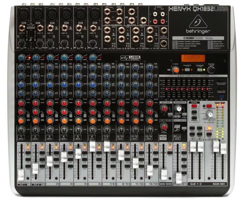 Behringer Xenyx QX1832USB Mixer with USB and Effects