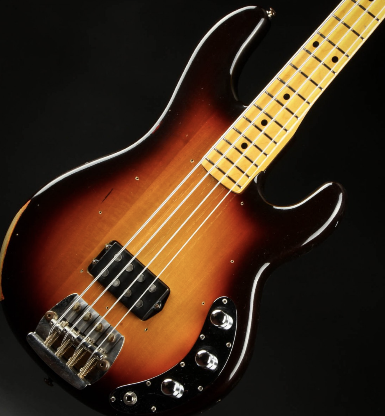 Ernie Ball Music Man Limited Edition Cliff Williams Stingray Bass - Vintage Relic Sunburst