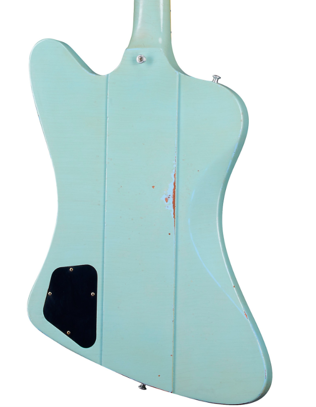 Gibson Custom Murphy Lab 1963 Firebird V With Maestro Vibrola Heavy Aged Electric Guitar Antique Frost Blue