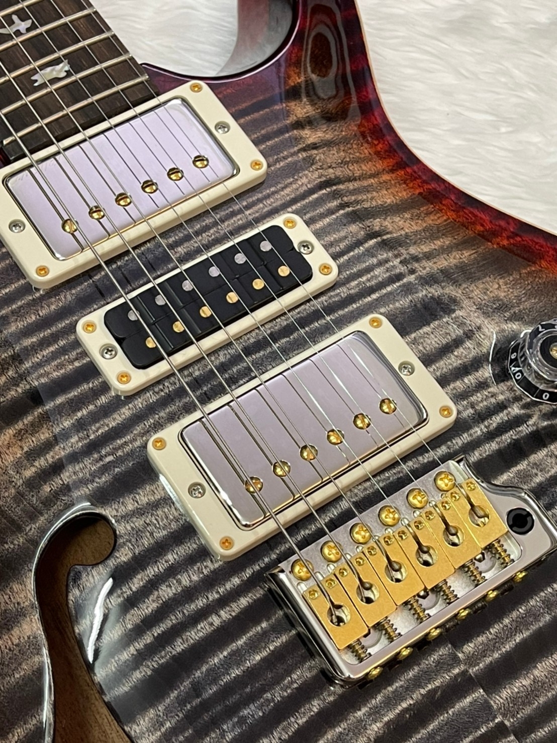 PRS Wood Library 10 Top Special 22 Flame Neck Brazilian Rosewood Charcoal Cherry MB Exclusive