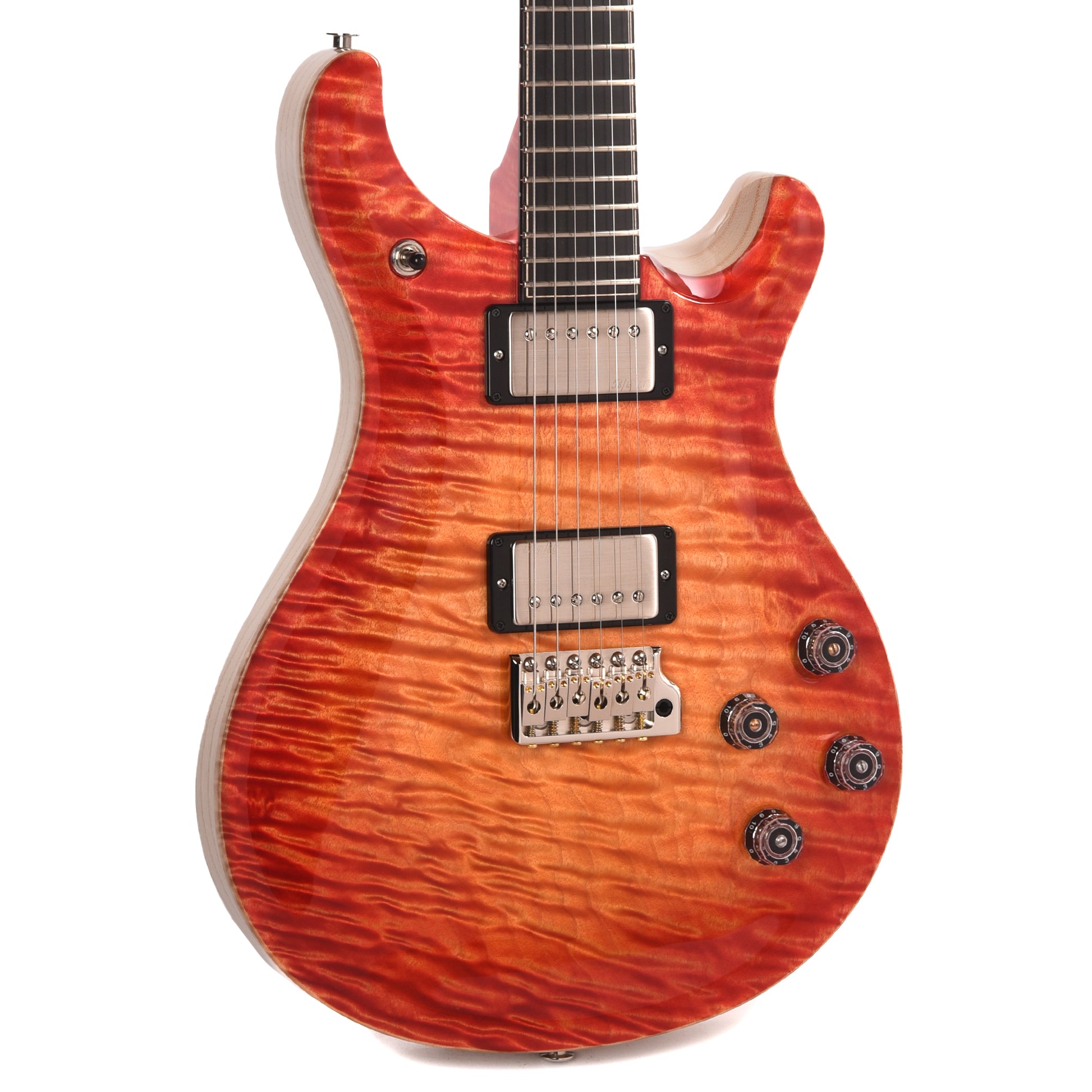 PRS Private Stock McCarty 594 Tremolo One-Piece Quilted Maple/Swamp Ash Blood Orange Glow w/Stained Neck/Fingerboard & Birds of a Feather Inlay