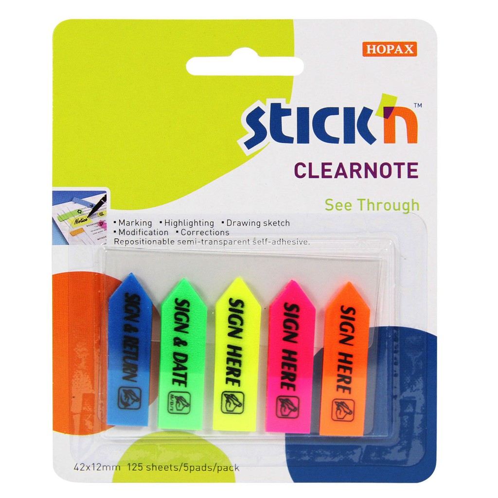ฟิล์มดัชนี พิมพ์ SIGN HERE STICK’N #21192