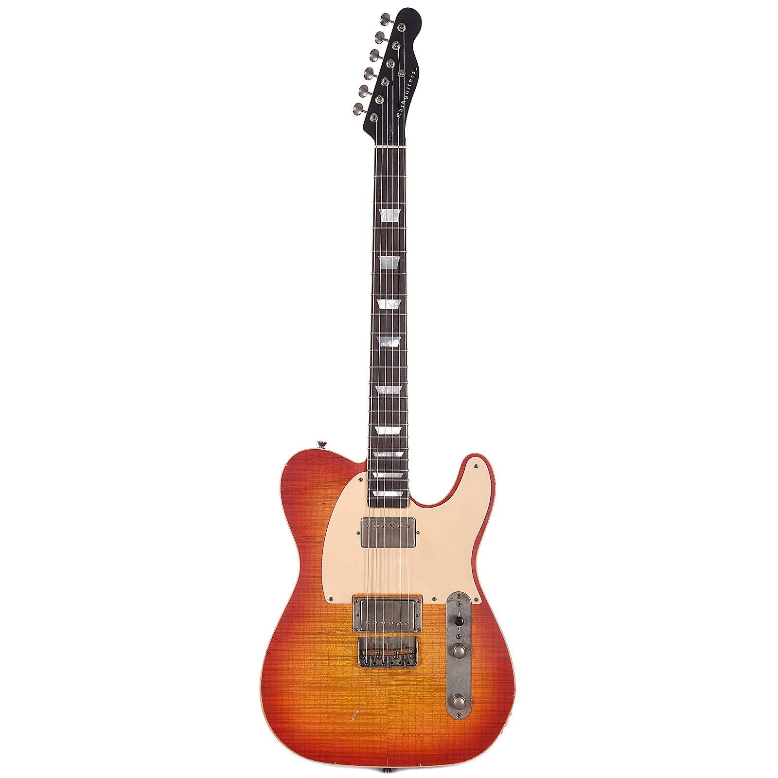 Nash T-59FMT Flame Maple Cherry Burst Light Aged w/DiMarzio Bluesbucker/Air Norton & Cream Pickguard