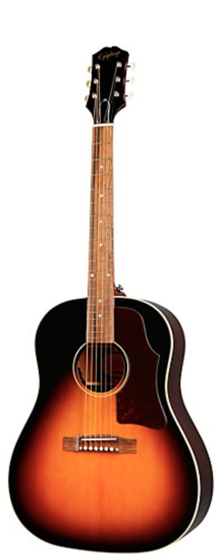 Epiphone Inspired by Gibson J-45 EC Acoustic-Electric Guitar Aged Vintage Sunburst