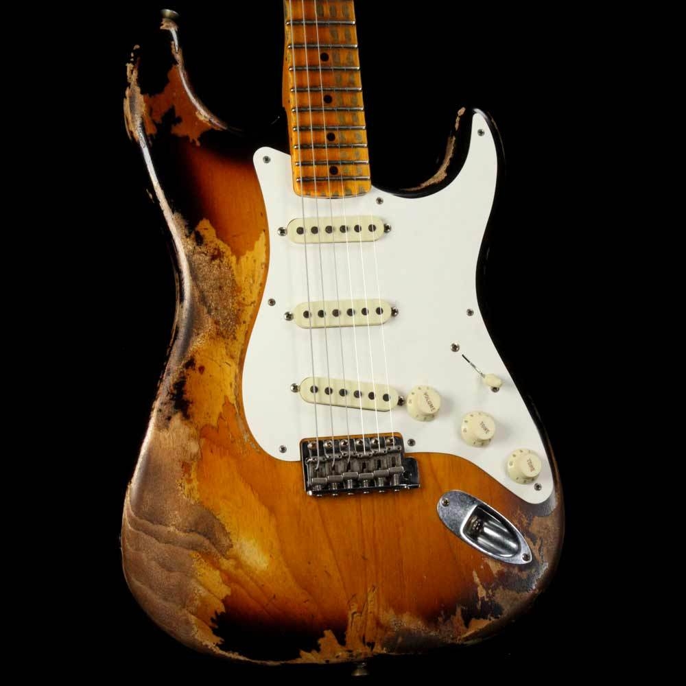 Fender Custom Shop 57 Stratocaster Heavy Relic Flash Coat Lacquer - 2-Tone Sunburst