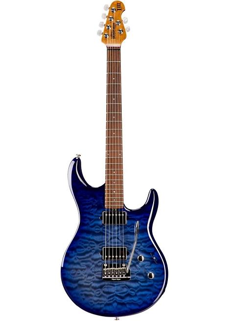 Ernie Ball Music Man BFR Luke III HH Quilt Maple Top Electric Guitar - Blueberry Burst