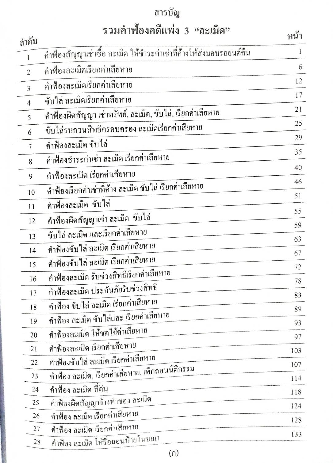 รวมคำฟ้องคดีแพ่ง เล่ม 3 ละเมิด
