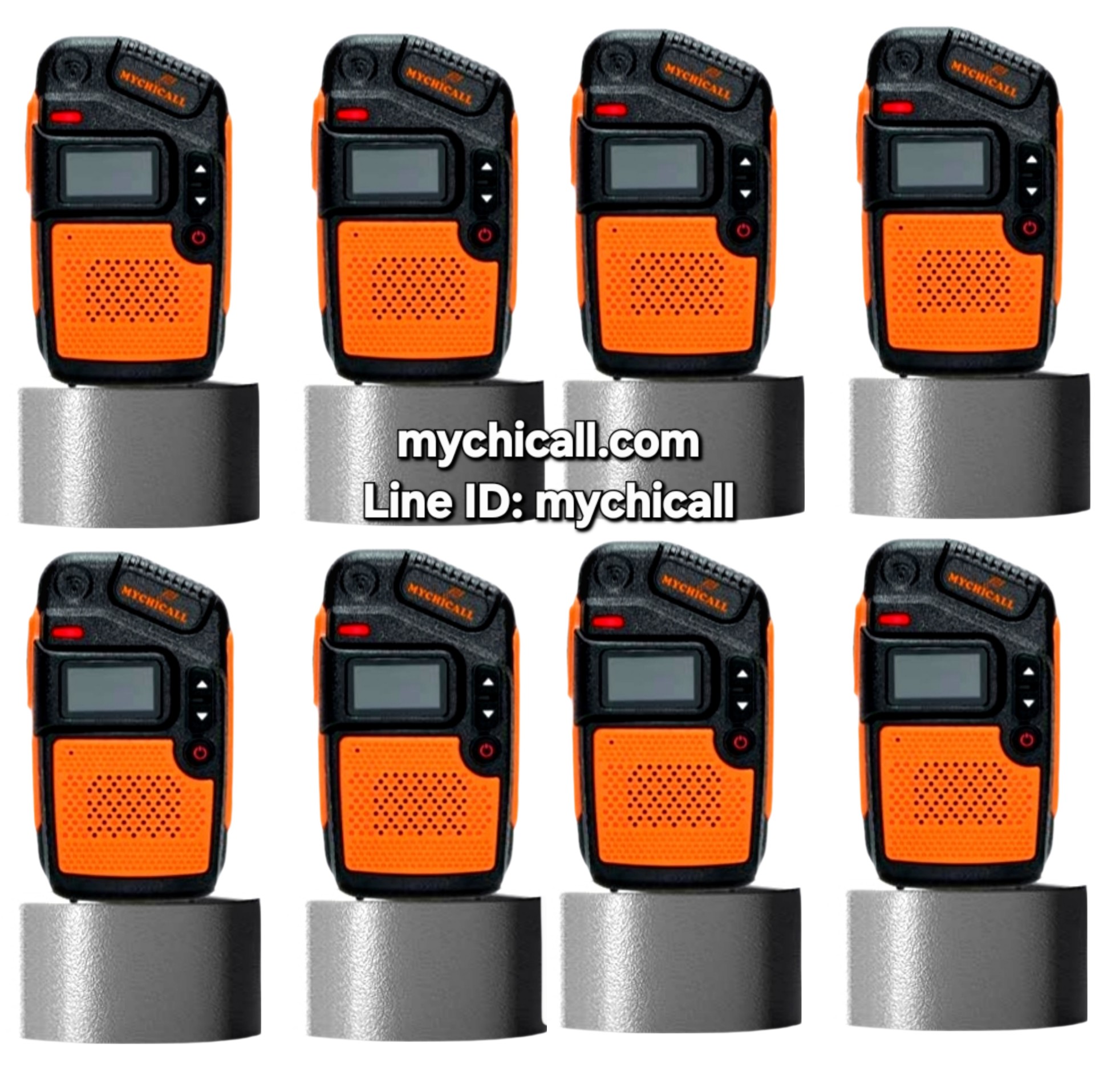 เซ็ท8 เครื่องวิทยุสื่อสารสำหรับโรงงานหรือหน่วยงานเอกชนแบบใส่ซิมเครื่องPOC Radio MYCHICALL รุ่น M8 ยกเว้นใบอนุญาต เครื่องถูกกฎหมาย ซื้อไปใช้งานได้เลยฟรีSERVERฟรีซิมอินเตอร์เน็ตอายุใช้งาน1ปี