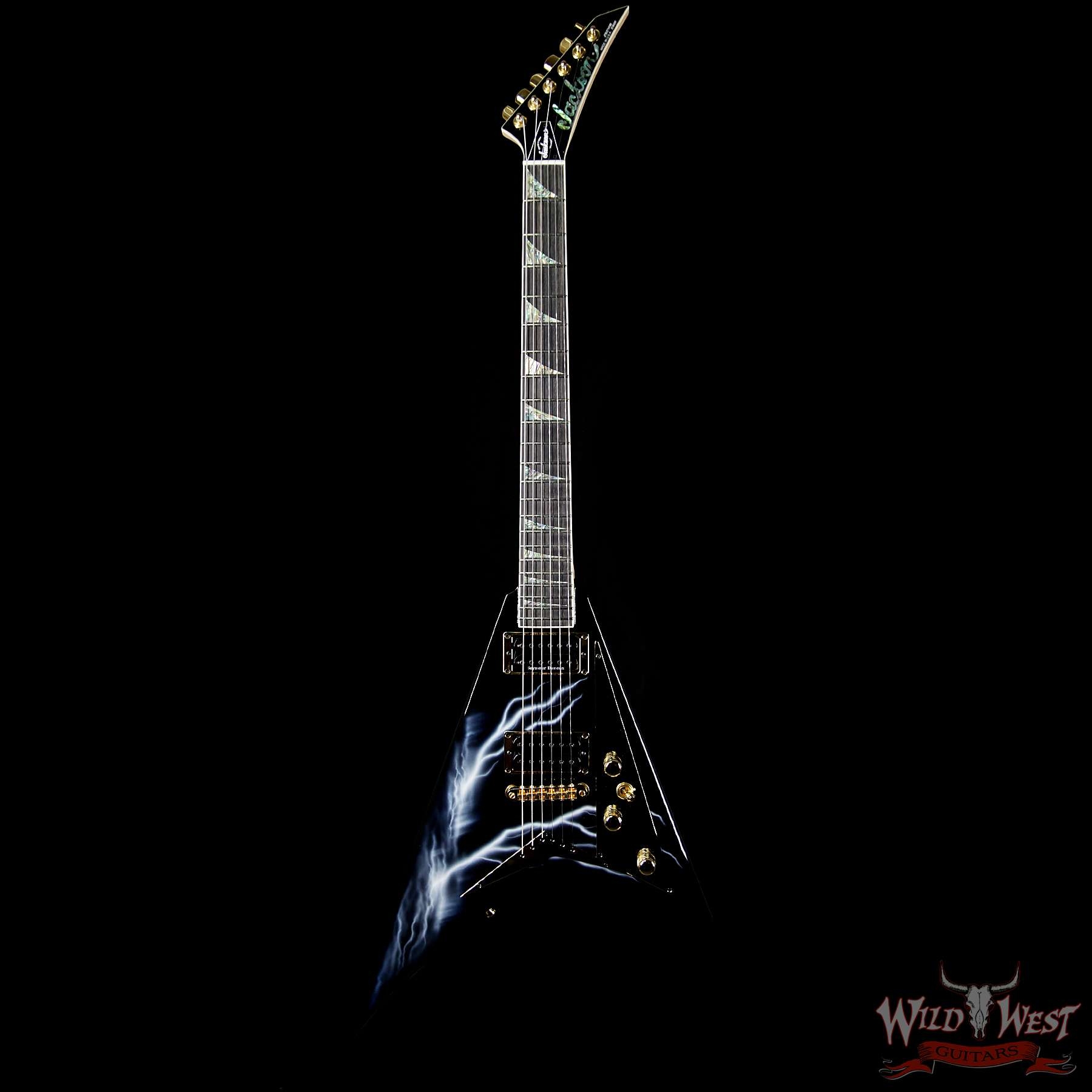 Jackson Custom Shop Randy Rhoads RR1T Mahogany Body Lightning Sky Graphic By Dan Lawrance