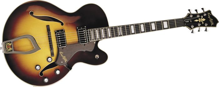 Hagstrom Jazz Model HJ-600 Semi-Hollow Electric Guitar Vintage Sunburst