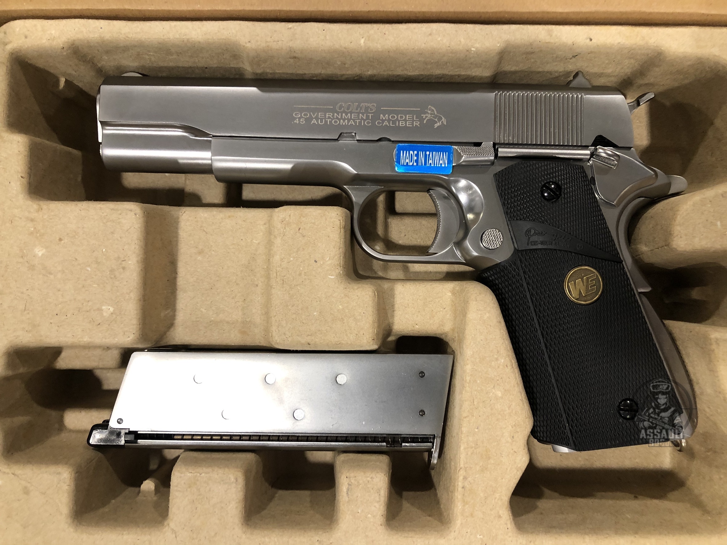 WE 1911 Matte Chrome MEU Grip (SV)
