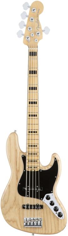 Fender American Elite Jazz Bass V - Ash - Natural
