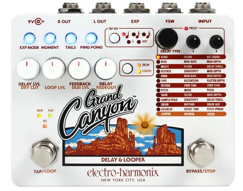 Electro-Harmonix Grand Canyon Delay and Looper Pedal