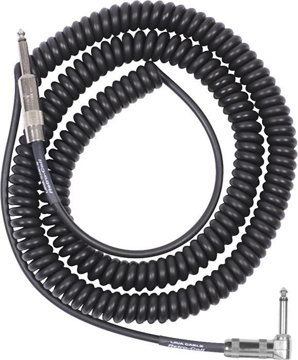 Lava Retro Coil 20 Foot Instrument Cable Straight-Right Angle Assorted Colors