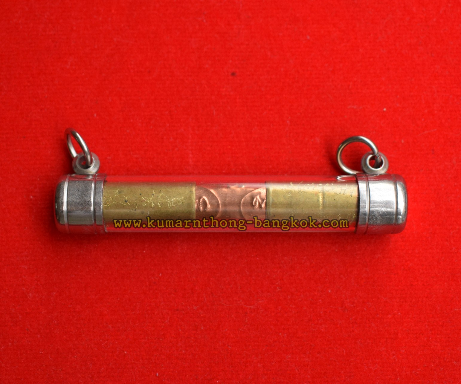 ตะกรุดโทน จารมือ วัดบางพระ (หลวงพ่อเปิ่น) จ.นครปฐม ขนาดยาว 7.5ซม. สูง 1.2ซม. ออกบูชาปลุกเสก ปี2553