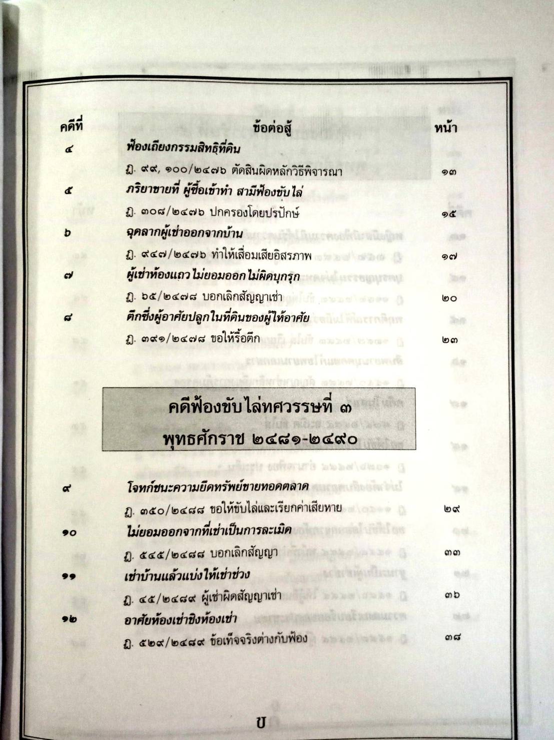 108 คดีฟ้องขับไล่: ไล่ที่ บุกรุก ลุกล้ำ ฯลฯ (หนังสือเก่า มือ1)