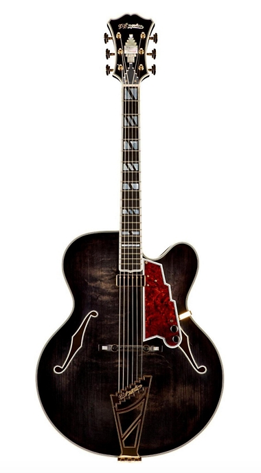 D Angelico Master Builder NY New Yorker Hollow Body Electric Guitar - Transparent Black