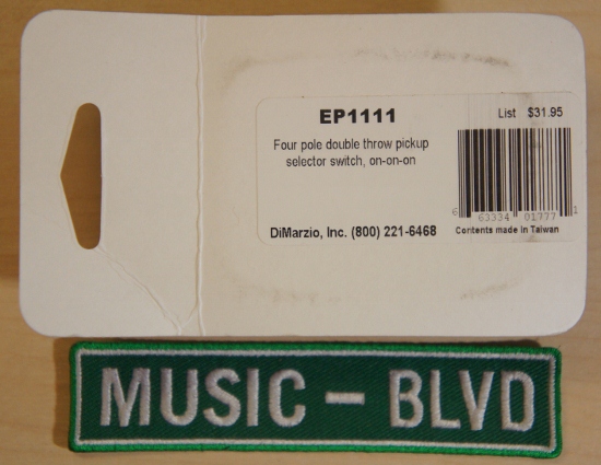 DiMarzio Three Position On/On/On 4PDT Pickup Selector Switch