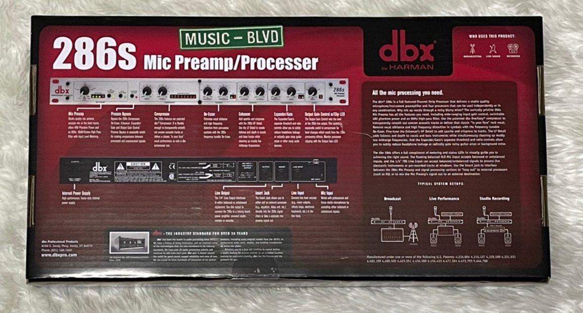 dbx 286s Channel Strip with De-esser