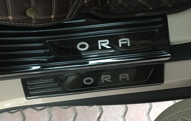 กันรอยสแตนเลส ORA Good Cat สีรมดำ ครบชุด กันกระแทก ครอบกันรอย คิ้วท้ายสแตนเลส