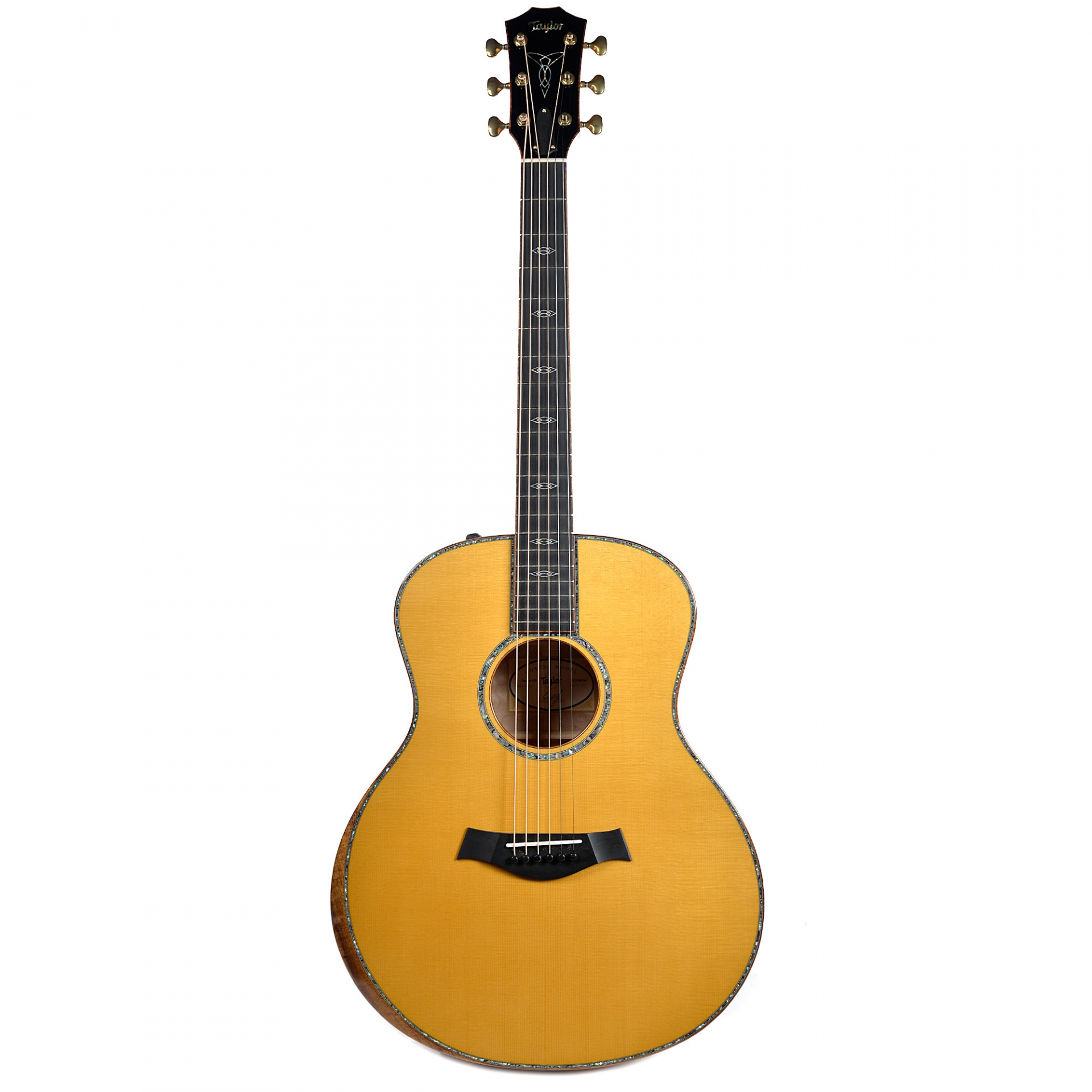 Taylor Grand Symphony Englemann Spruce AA Quilt Maple w/Armrest & Celtic Inlays