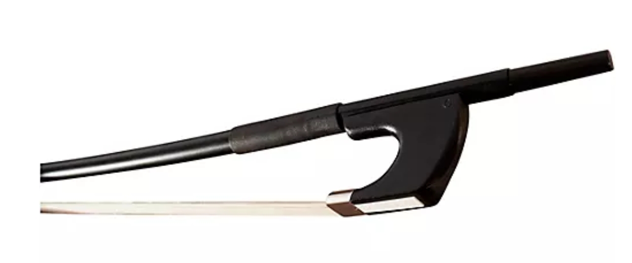 Glasser Bass Bow Fiberglass Half-Lined Frog Leatherette Grip