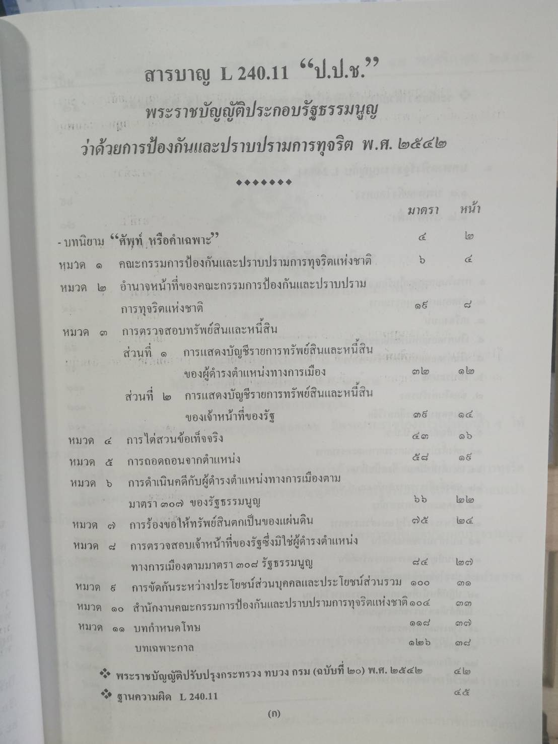 พระราชบัญญัติประกอบรัฐธรรมนูญ ว่าด้วยการป้องกันและปราบปรามการทุจริต พ.ศ.2542