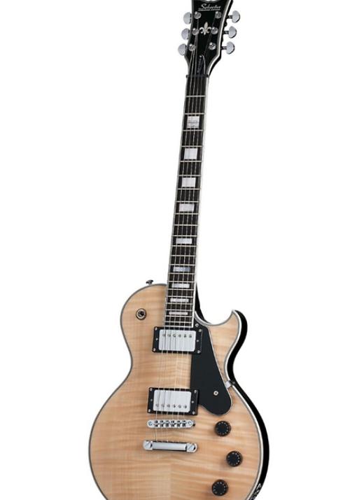Schecter Guitar Research Solo-II Custom Electric Guitar - Gloss Natural Top with Black Back