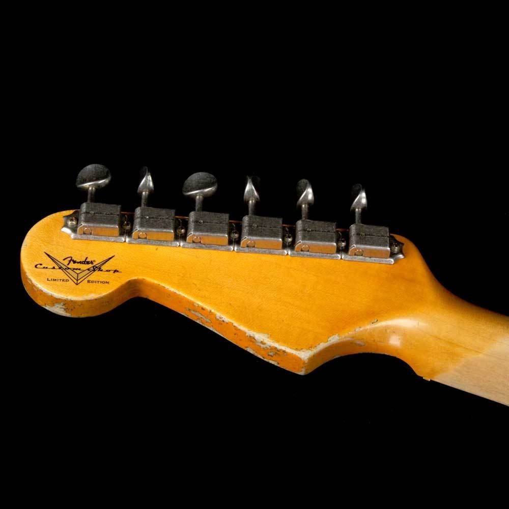 Fender Custom Shop 56 Thinline Stratocaster - Aged Olympic White over Chocolate 2-Color Sunburst