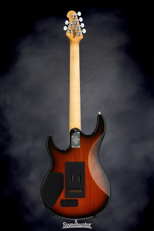 Ernie Ball Music Man Luke III BFR, HSS, Quilt Maple Top - Vintage Tobacco Burst