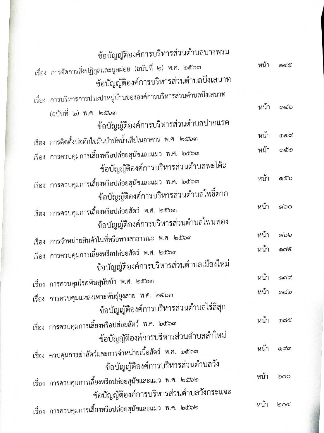ข้อบัญญัติองค์การบริหารส่วนตำบล ( ตอนพิเศษ 52) พ.ศ. 2566