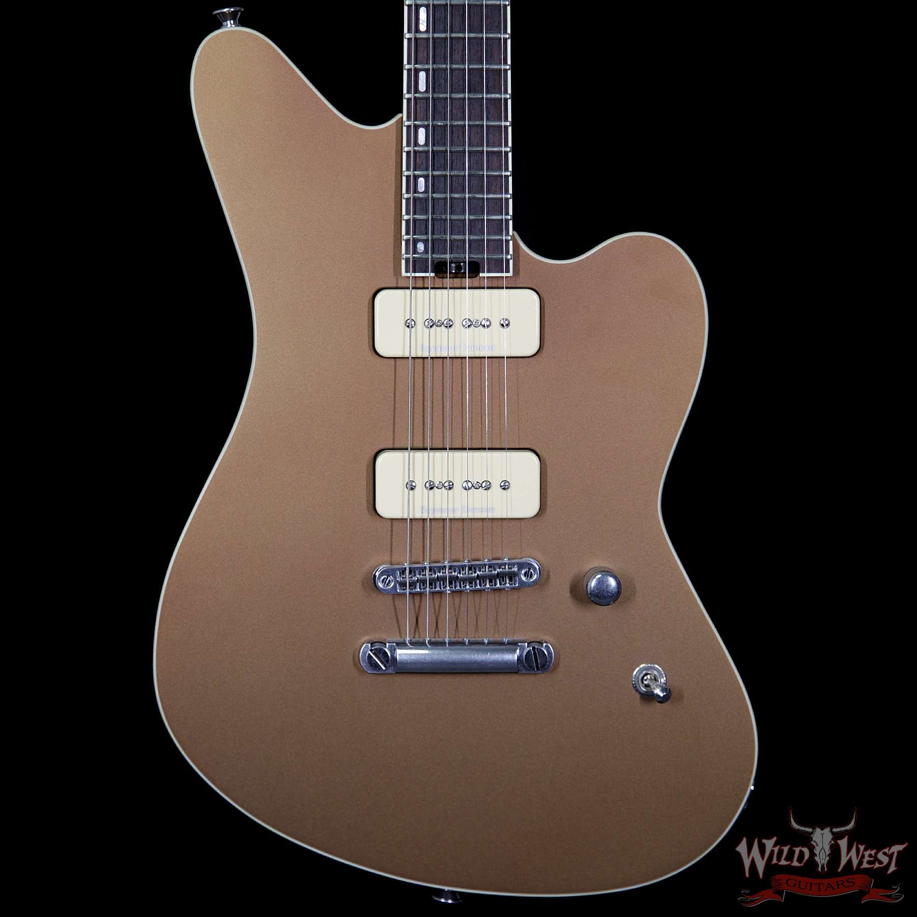 Charvel USA Custom Shop Red Dave Nichols Masterbuilt P90 Surfcaster Dart Swinger Brown