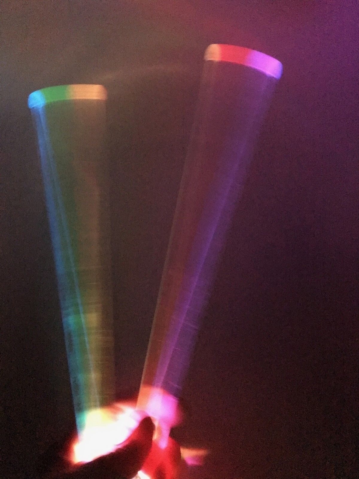 Rainbow Effect LED Drum Sticks Light Up Percussion rock stix Effect - Zildjian 5B