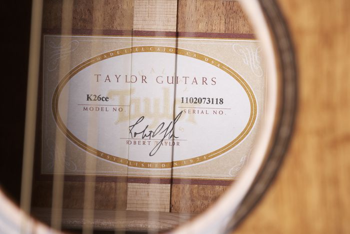 Taylor K26ce Koa Grand Symphony Acoustic-Electric Guitar Natural