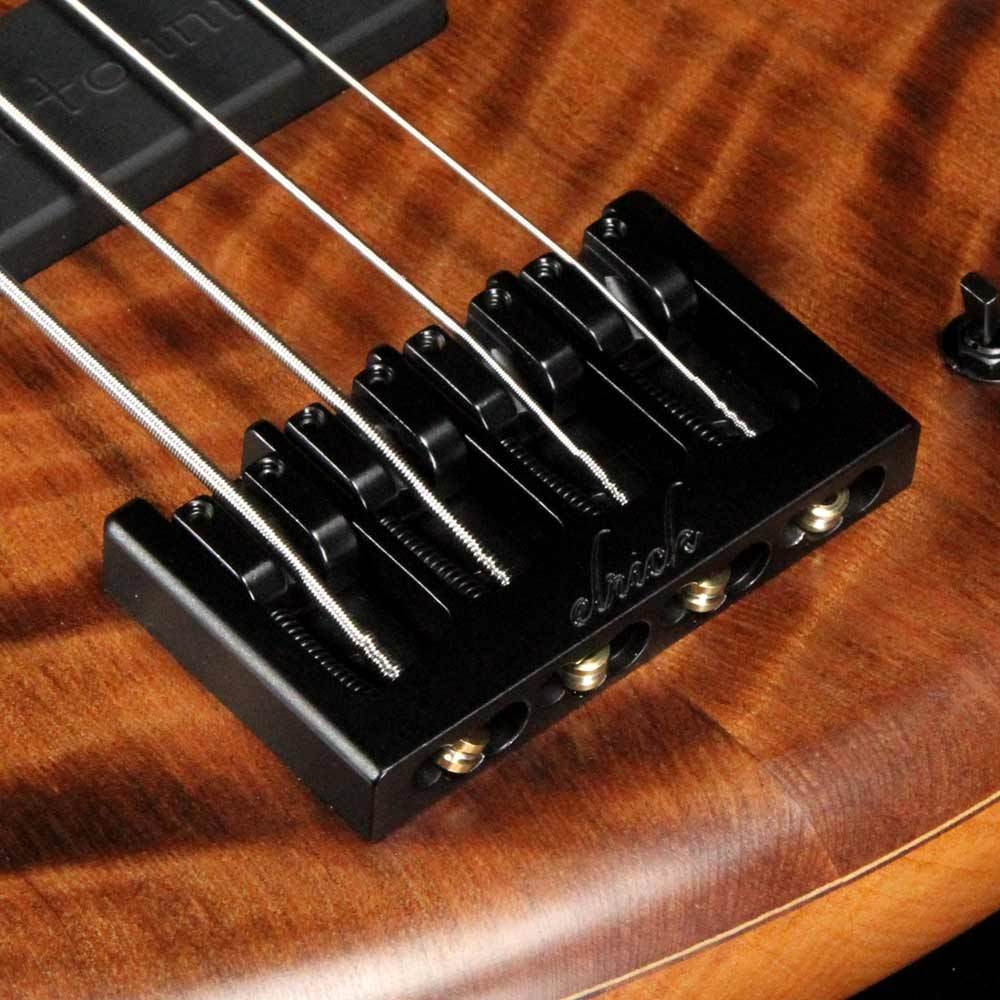 Elrick eVolution Gold Series 4-String Bass Flame Redwood Top - Natural