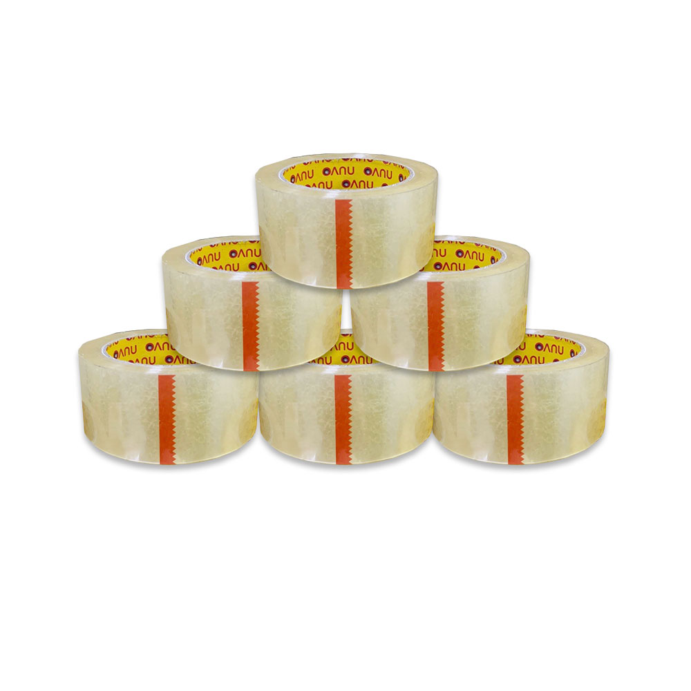 เทปกาว OPP Tape แบบใส ขนาด 2 นิ้ว ความยาว 45 หลา 6 ม้วน