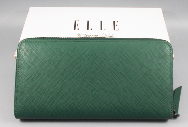 กระเป๋าสตางค์ ELLE เขียว ใหม่ แท้